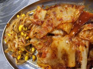 Kimchi with Korean style Pork belly samgyeopsal for Pork dining